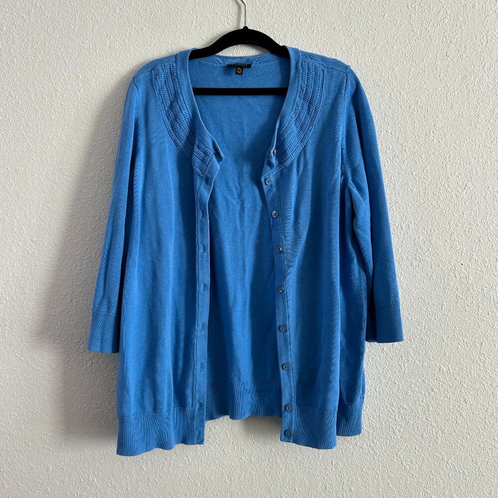 Talbots Blue Petite XL Cardigan Sweater
